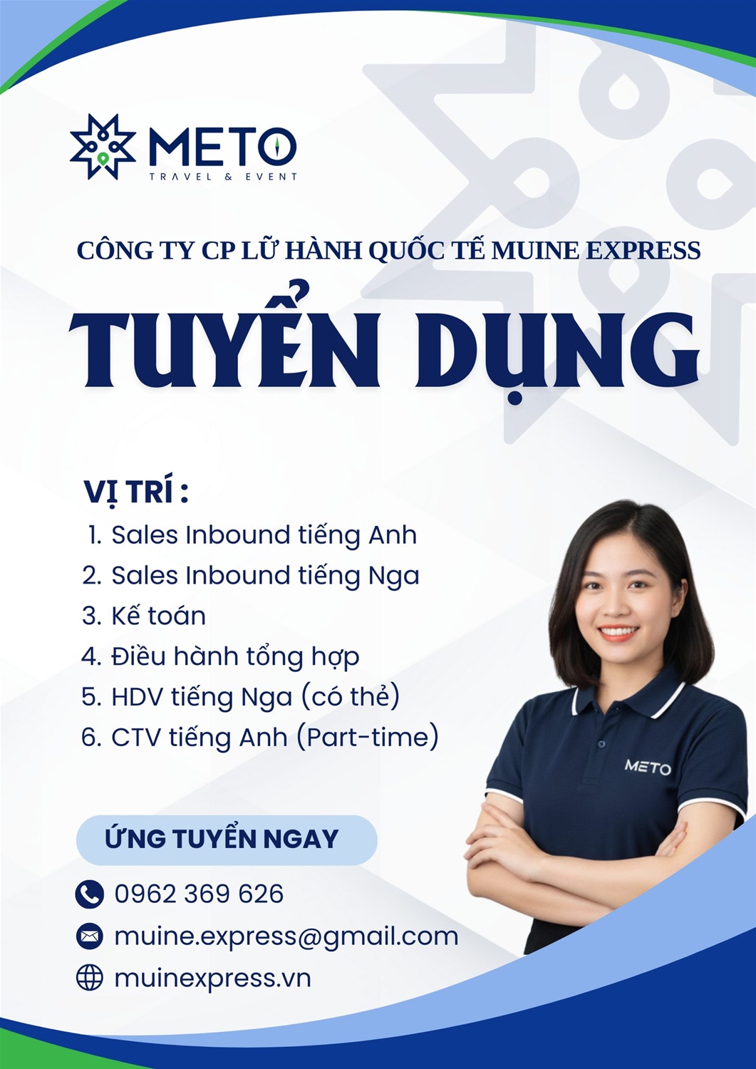 Công ty CP Lữ Hành Quốc Tế MuiNe Express tuyển dụng