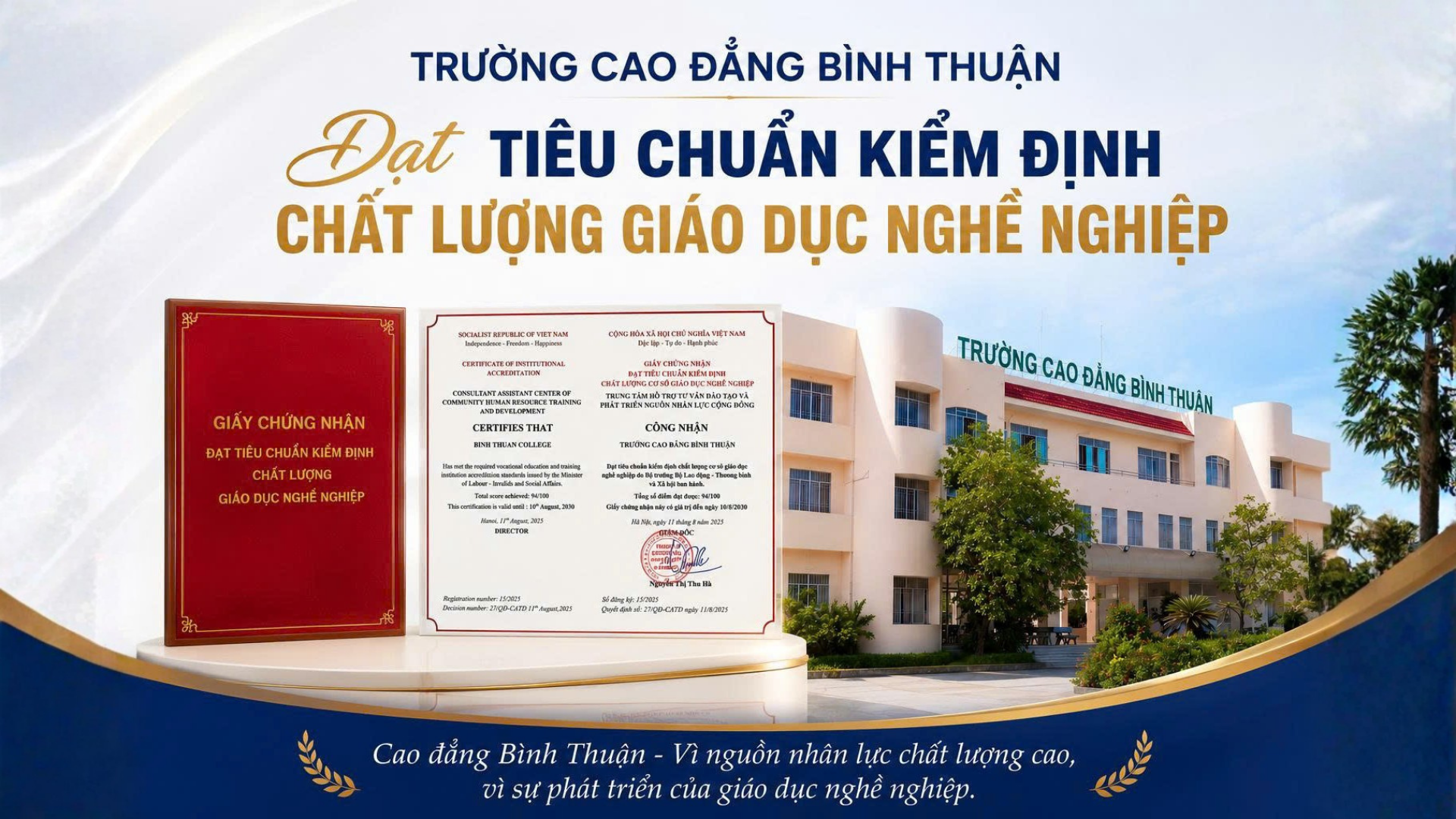 Tiêu chuẩn kiểm định chất lượng giáo dục nghề nghiệp
